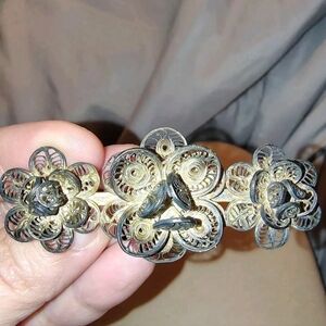 Antique Sterling Silver filigree brooch Mexico
